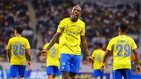 Anderson Talisca merayakan gol yang dicetaknya ke gawang Al Duhail saat Al Nassr menang 3-2 dalam lanjutan Liga Champions Asia 2023/2024, Rabu (8/112023) dini hari WIB. (Dok. Twitter/Al Nassr)