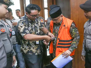 Terdakwa kasus dugaan korupsi kuota haji periode 2023-2024 Yaqut Cholil Qoumas) bersiap mengikuti sidang di Pengadilan Tipikor, Jakarta, Selasa, 11 Agustus 2026. (KLY/Arie Basuki)