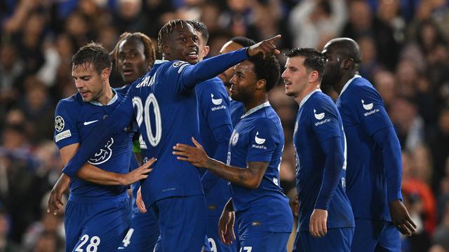 Selebrasi pemain Chelsea saat menang atas Zagreb di Liga Champions