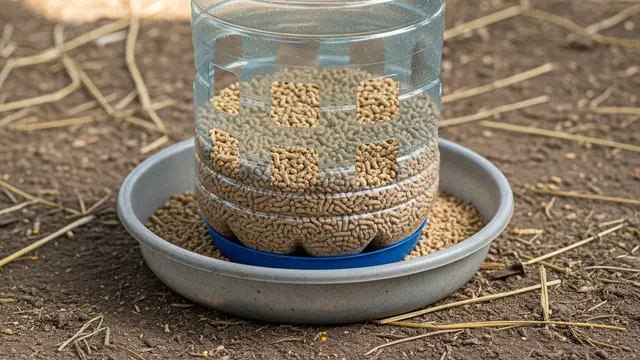 Ide Tempat Pakan Ayam Anti Tumpah dari Barang Bekas. AI