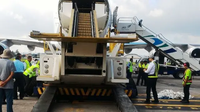 Tangga motorized atau excavator yang biasa digunakan oleh Raja Arab Saudi, Salman Bin Abdulaziz al-Saud. (Foto: Dok JAS)