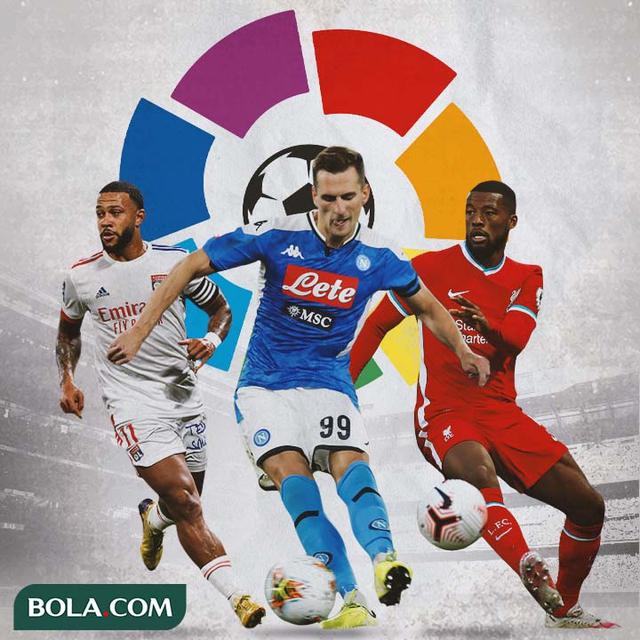 La Liga - Memphis Depay, Arkadiusz Milik, Georginio Wijnaldum