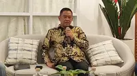 Direktur Utama PT Krakatau Steel (Persero) Tbk, Muhamad Akbar di Kantor Krakatau Steel, Jakarta, Jumat (11/4/2025). (Arief/Liputan6.com)