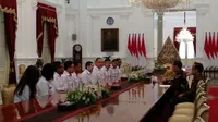 Ketua Umum Perindo Hary Tanoesoedibjo dan petinggi partai menemui Presiden Jokowi (Liputan6.com/ Hanz Jimenez Salim)