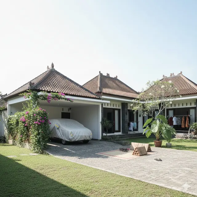 Desain Rumah Atap Genteng Klasik 1 Lantai