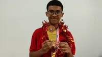 Michael Anggito Baskoro, peraih emas dan perunggu di dua cabang olahraga ASEAN Autism Games 2018 (Giovani Dio Prasasti/Liputan6.com)