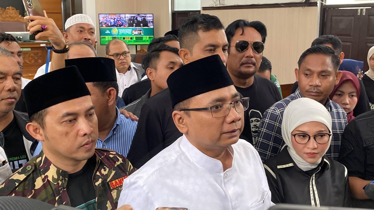 Mantan Menteri Agama Yaqut Cholil Qoumas di sidang praperadilan