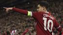 Philippe Coutinho. Gelandang serang asal Brasil ini didatangkan Liverpool dari Inter Milan pada tengah musim 2012/2013. Selama 5 musim ia tampil dalam 201 laga di semua ajang dengan torehan 54 gol dan 45 assist. Ia hengkang ke Barcelona pada tengah musim 2017/2018. (AFP/Paul Ellis)