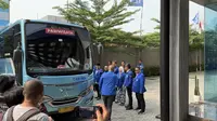 Jajaran Partai Gerindra melakukan kunjungan ke Kantor DPP PAN, Jakarta Selatan, Senin (5/6/2023). (Liputan6.com/ Nanda Perdana Putra)