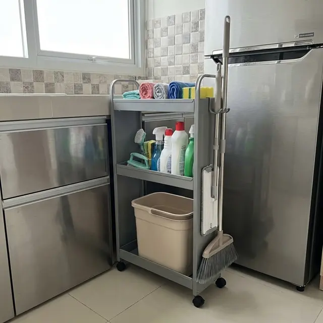 Cara Menyimpan Sapu, Pel, dan Ember di Rumah Sempit