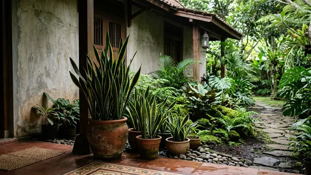Taman Rumah untuk Area yang Minim Sinar Matahari (AI Generated)