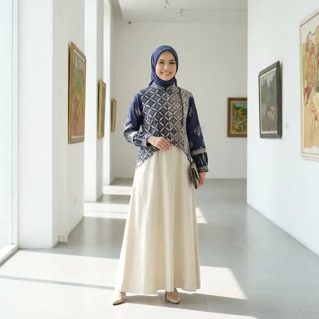 Model Gamis Kombinasi Atas Bawah untuk Lebaran 2026