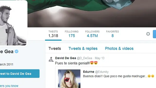 Bio Twitter De Gea