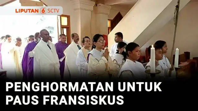 VIDEO: Ratusan Umat Katolik di NTT Ikuti Misa Arwah Paus Fransiskus