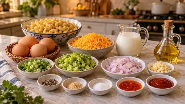 Bahan-Bahan Telur Dadar Makaroni