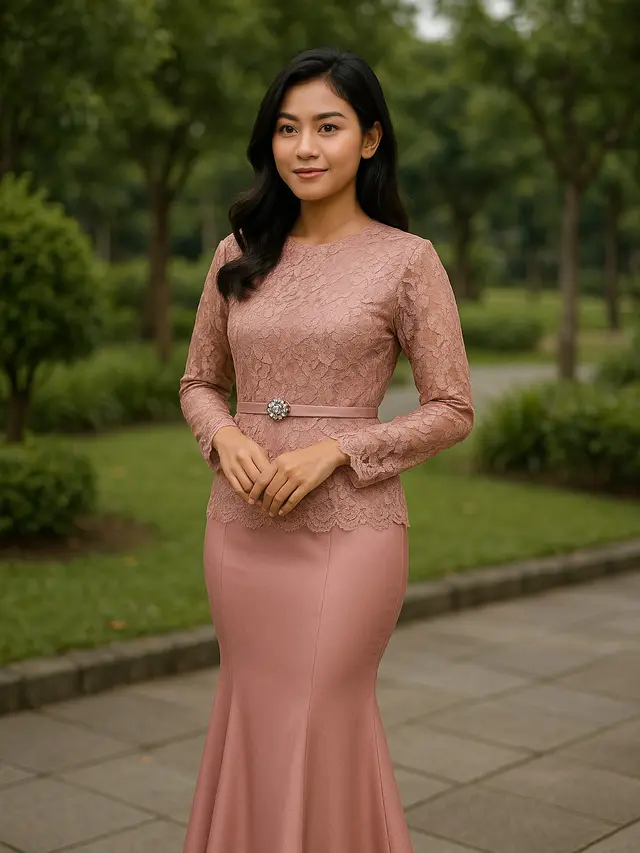 8 Model Gamis Mermaid Kombinasi Brokat untuk Tampil Feminin Maksimal, Anggun dan Elegan di Berbagai Acara