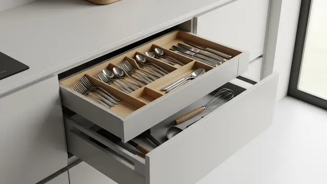 Laci Dalam Laci (Inner Drawers) untuk Peralatan Makan