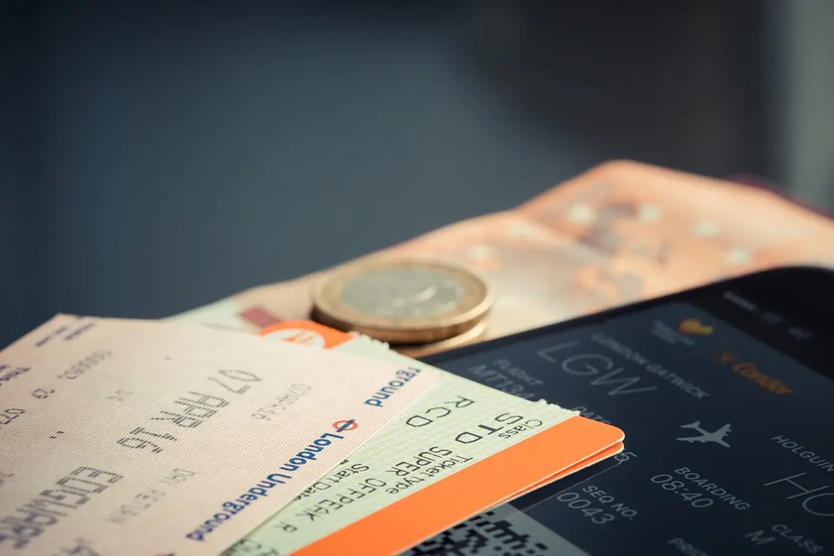 Ilustrasi tiket pesawat.