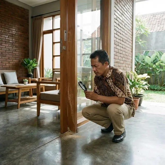 Serbuk kayu jejak rayap (Gemini AI)