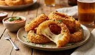 Resep Onion Ring Mozarella Renyah dengan Keju Meleleh