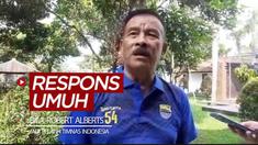 Berita video respons Komisaris PT. Persib Bandung Bermartabat, Umuh Muchtar, apabila Robert Alberts menjadi Pelatih Timnas Indonesia.