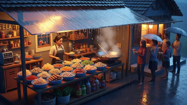 Berjualan Seblak di Depan Rumah