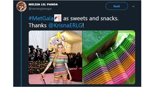 7 Gaya Seleb Mirip Makanan di Met Gala Ini Bikin Geleng Kepala