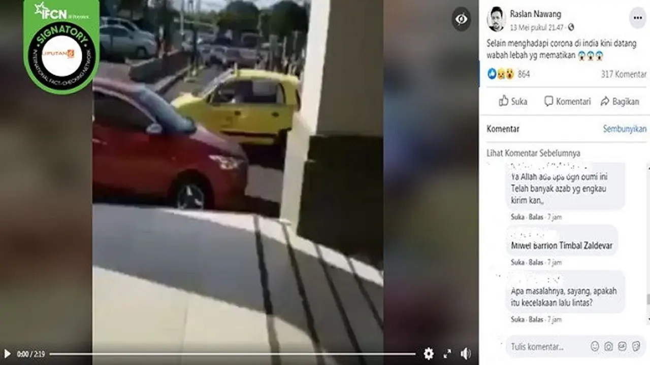 Gambar Tangkapan Layar yang Diklaim Video Serangan Lebah di India