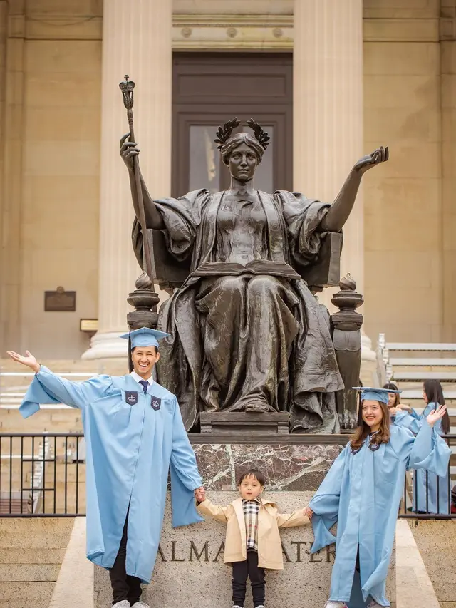 Randi Bachtiar suami Tasya Kamila wisuda S2 Columbia University (Foto: Instagram randibachtiar)