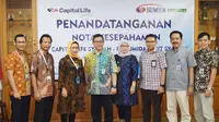 PT Capital Life Syariah (CALISA) tandatangani kerjasama pemasaran produk asuransi syariah dengan PT Asuransi Umum Bumiputera Muda 1967.