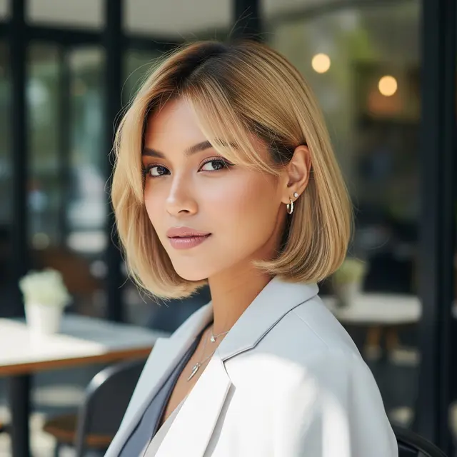 Model Rambut Wanita Pendek Berponi