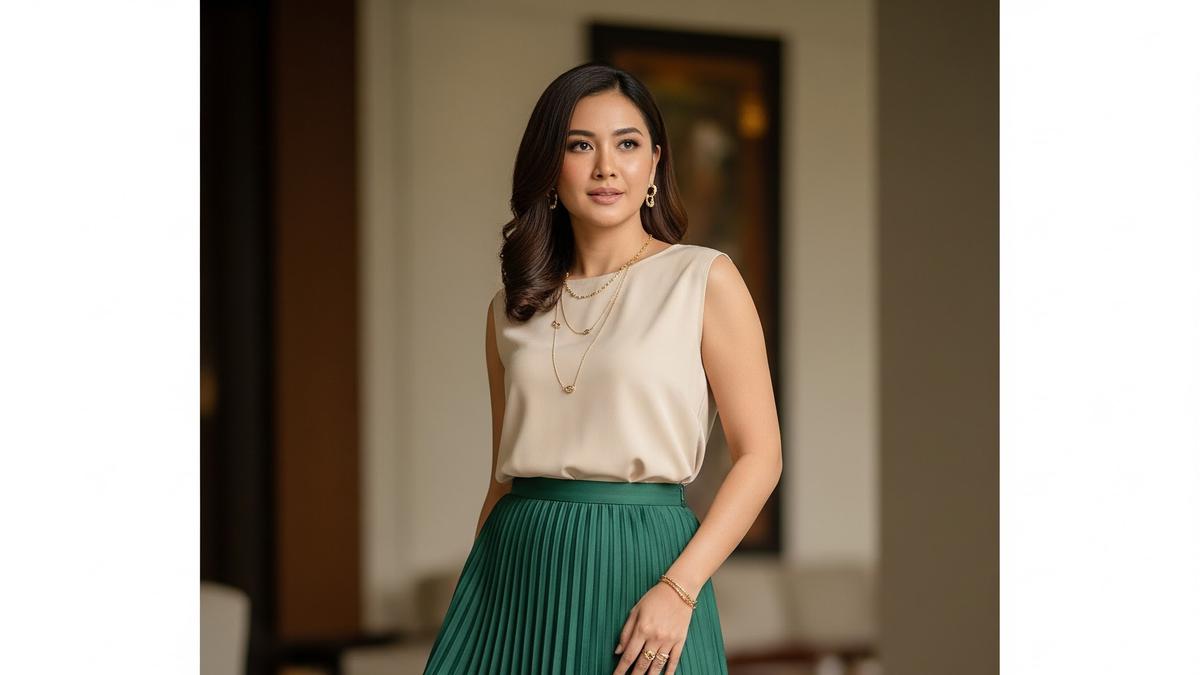 7 Pilihan Warna Rok Plisket yang Flattering untuk Kulit Sawo Matang, Look Makin Stylish di 2025