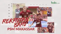 3 rekrutan baru PSM Makassar, Aaron Evans, Eero Markkanen dan Bayu Gatra. (Bola.com/Dody Iryawan)