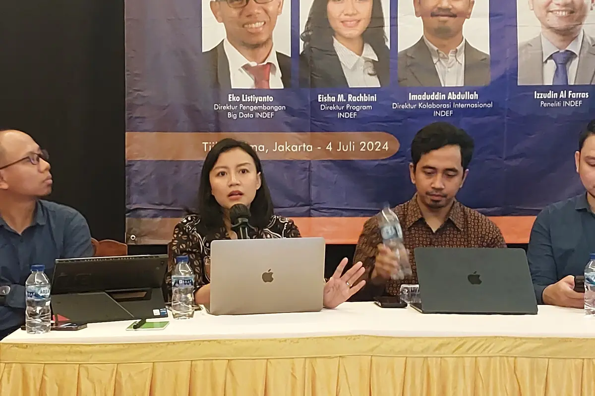 Diskusi Publik Indef di Jakarta, Kamis (4/7/2024). (Foto: Liputan6.com/Arief RH)