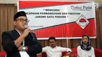 Putra cawapres nomor urut 01 Maruf Amin, Ahmad Syauqi menjadi pembicara dalam diskusi publik Persatuan Milenial Madura di Jakarta, Rabu (30/1). Diskusi membahas "Mengurai Pencapaian Pembangunan dan Prestasi Jokowi Satu Periode". (Liputan6.com/Johan Tallo)
