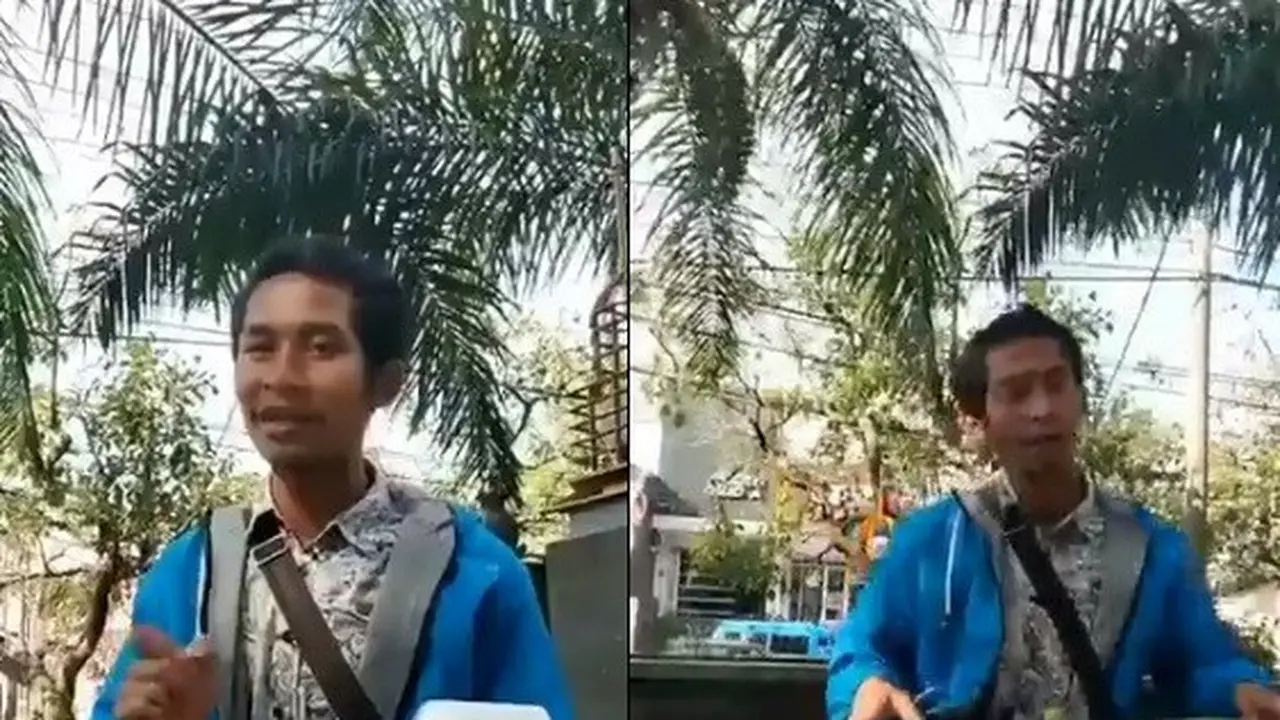 pedagang kue viral
