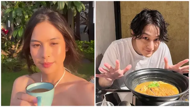 Kolase foto Maudy Ayunda dan Kim Bum (Sumber: Instagram k.kbeom/maudyayunda)