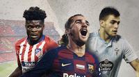 Thomas Partey, Maxi Gomez dan Antoine Griezmann. (Bola.com/Dody Iryawan)