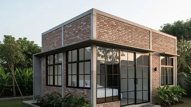Desain Rumah Kecil dengan Bata Ekspos
