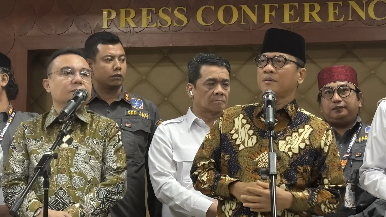 Menteri Desa dan Pembangunan Daerah Tertinggal (Mendes PDT) Yandri Susanto menghadiri Rapat Kerja Nasional (Rakernas) Asosiasi Kepala Desa Seluruh Indonesia (AKSI) di Kompleks Parlemen, Senayan, Jakarta, Rabu (9/9/2026).