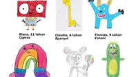 6 karya anak-anak pemenang kompetisi menggambar yang dilakukan oleh IKEA (Dok. IKEA)