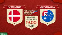 Piala Dunia 2018 Denmark Vs Australia (Bola.com/Adreanus Titus)