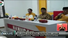Tiga hari jelang batas waktu pendaftaran Pilkada 2018, Ridwan Kamil belum dapat pasangan.