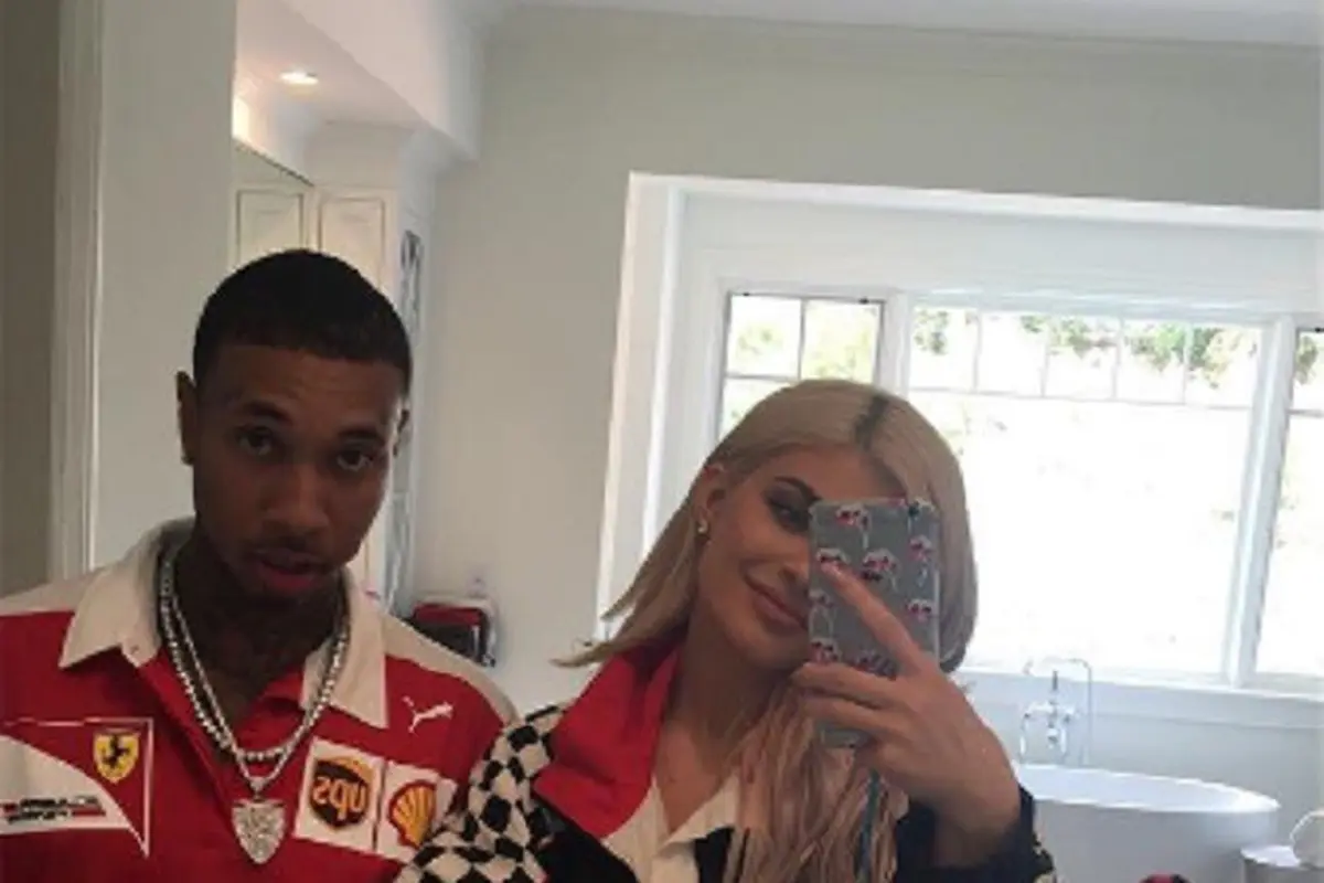 Tyga dan Kylie Jenner merayakan ulang tahun King Cairo. (Instagram/kylizzlesnapchats)