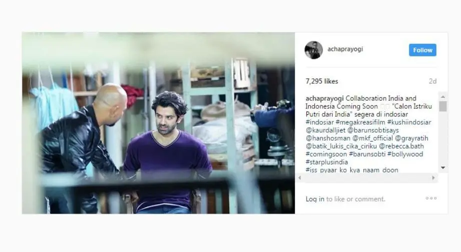  Barun Sobti dan Dalljiet Kaur, dua bintang serial India Khushi syuting FTV di Indonesia (Instagram)