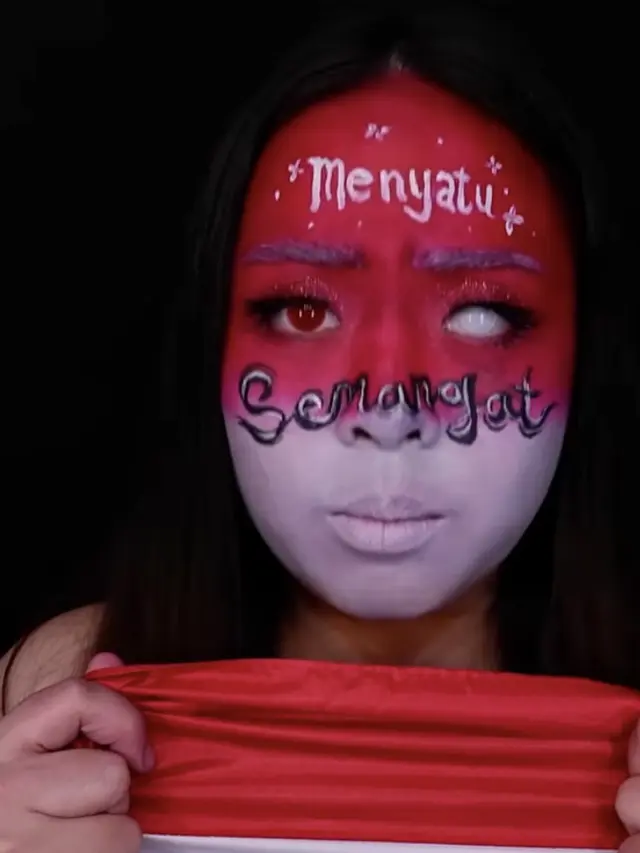 Perempuan ini rela tidur untuk membuat makeup bertema Kemerdekaan/dok. Instagram @yohannasiscillia