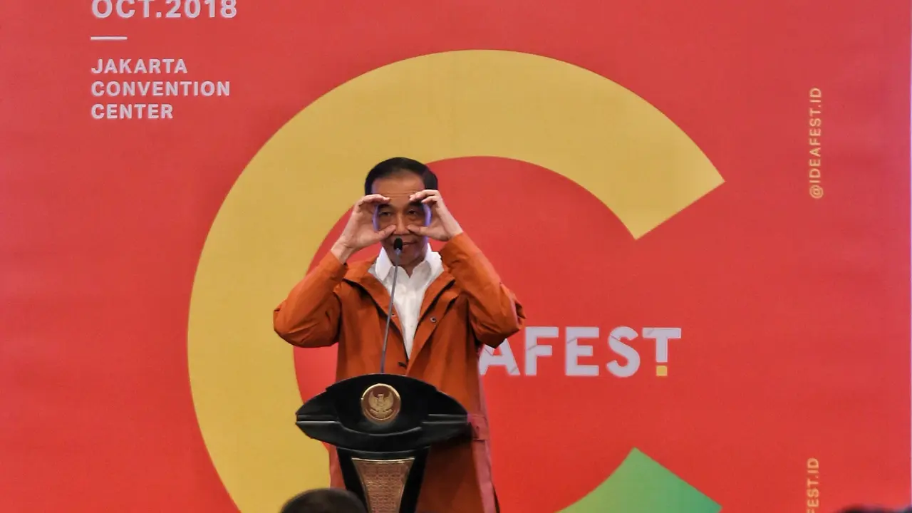 Jokowi di Opening IdeaFest 2018