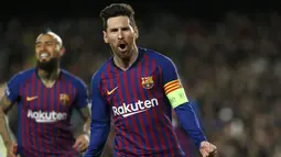 1. Lionel Messi (Barcelona) - 33 gol dan 13 assist (AFP/Pau Barrena)