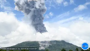 Gunung Ibu kembali erupsi pada Rabu (8/5/2024), pukul 11.11 WIT. (Liputan6.com/ Dok PVMBG)