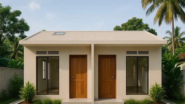 Model Rumah Kontrakan Sederhana 2 Pintu Minimalis/Ilustrasi AI